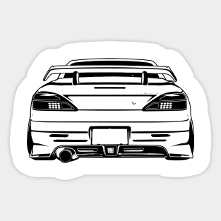Nissan Silvian S15 Back View Sketch Art Sticker